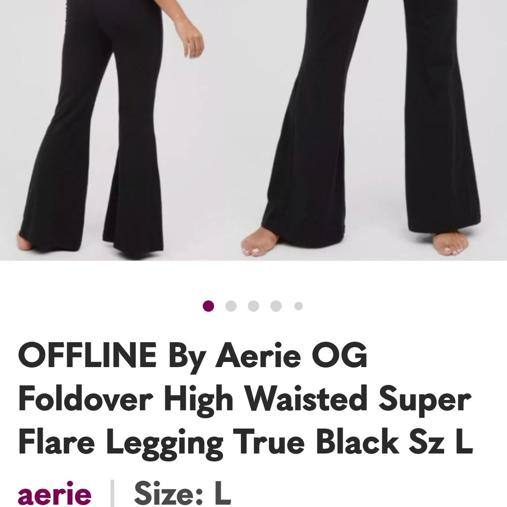 Aerie Black Super Flare Leggings